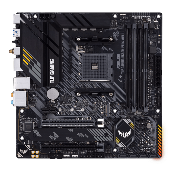 Материнская плата ASUS TUF GAMING B550M-PLUS WIFI II AM4 4xDDR4 4xSATA3 RAID 2xM.2 HDMI DP mATX