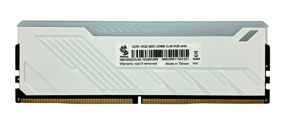 Оперативная память 16GB DDR5 5600MHz NOMAD UDIMM CL46 RGB NMD5600D5U46-16GBRGBW White