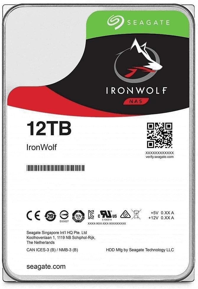 Жесткий диск для NAS систем 12Tb HDD Seagate IronWolf SATA 6Gbit/s 3.5" 7200 rpm 256Mb ST12000VN0008