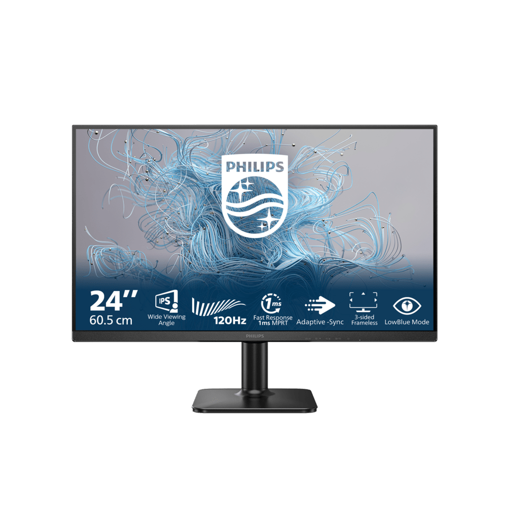 Монитор 23,8" PHILIPS 24E2N1110/01/0 IPS 1920x1080 120Hz 4мс 300кд/м 1300:1 1xHDMI 1xVGA Черный
