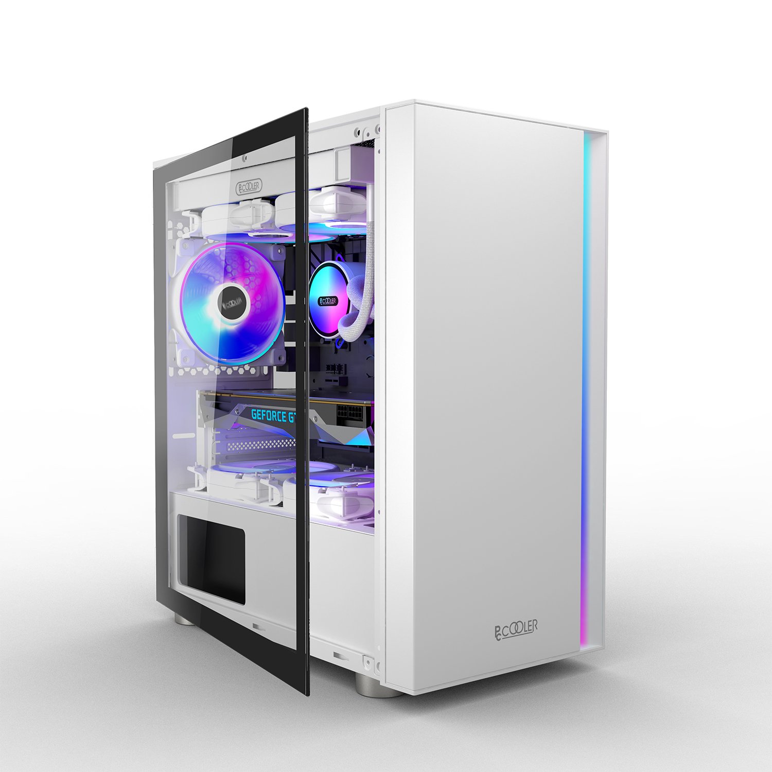 Корпус PCCooler LM300 ARGB WH mATX/ITX USB3.0, 2xUSB2.0 White
