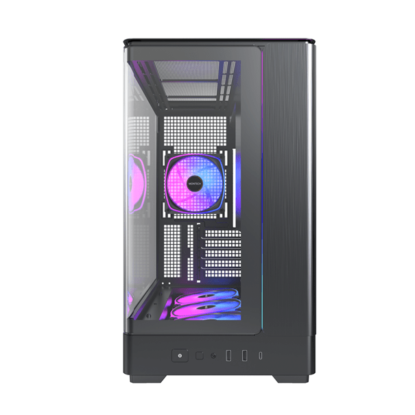 Корпус Montech KING 15 PRO (B) Micro-ATX/Mini-ITX 2xUSB3.0 1xType-C 1xAudio Черный