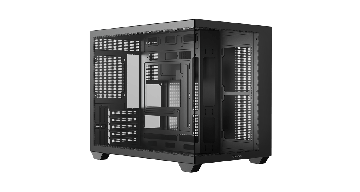 Корпус Ocypus Gamma C54 BK mATX/mini-ITX 2xUSB3.0 1xType-C 1xAudio Черный Gamma-C54-BKD000XX-GL