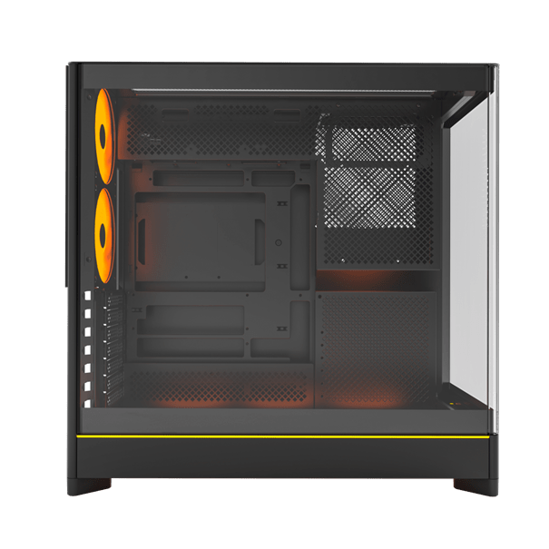 Корпус Montech HS02 PRO (B) ATX/Micro-ATX/Mini-ITX (Back-Connected MB) 2xUSB 1xType-C 1xAudio Черный