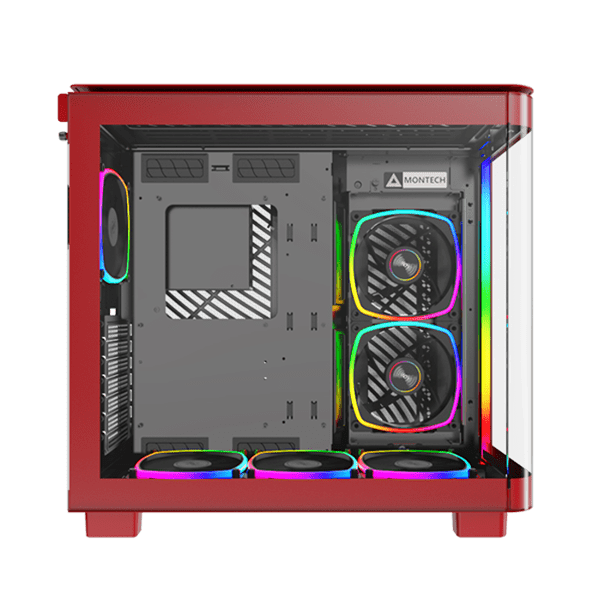 Корпус Montech KING 95 PRO (Red) ATX/Micro-ATX/Mini-ITX 2xUSB3.0 1xType-C 1xAudio 1xMic Красный