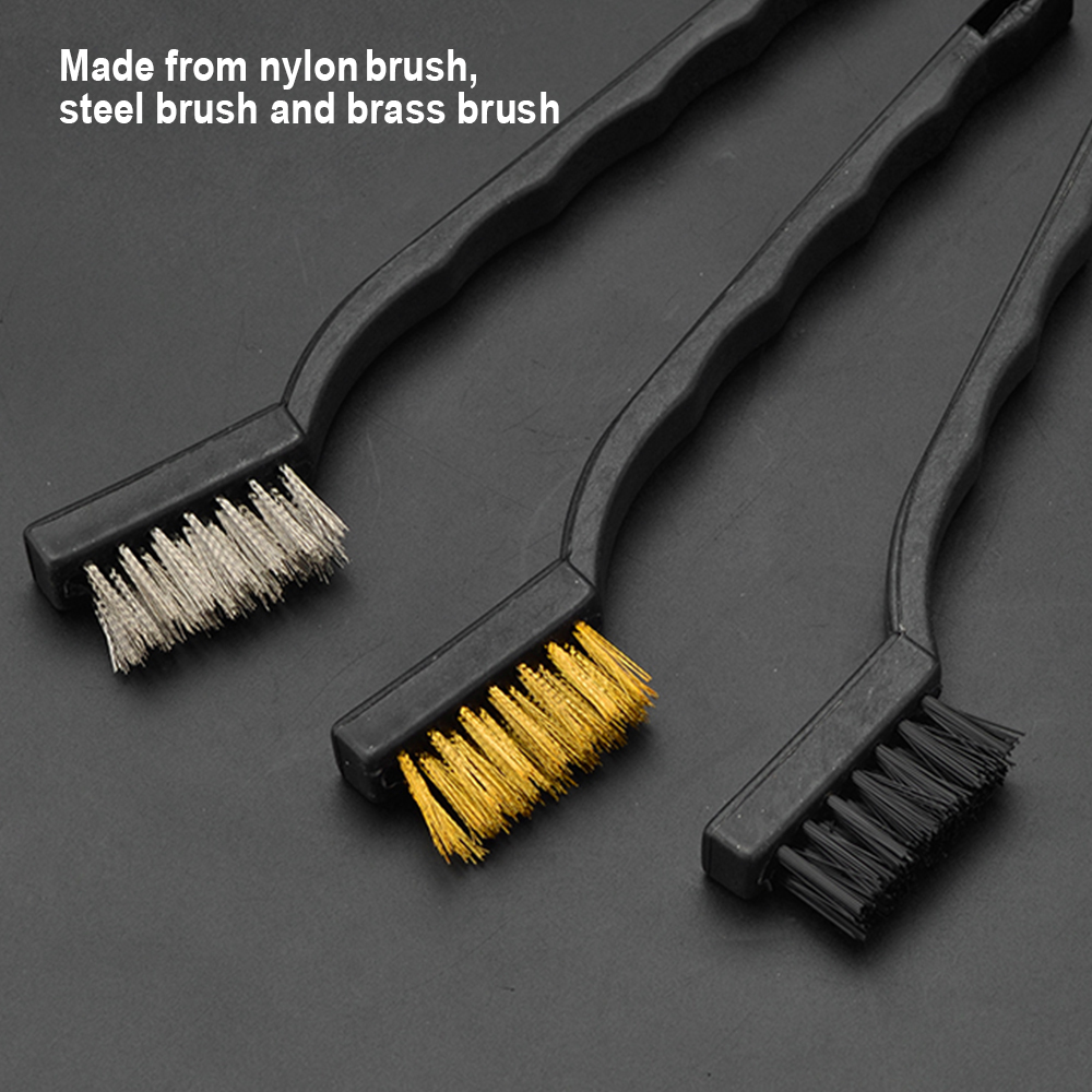 Набор из 3 щеток (нейлон, латунь и сталь) 175мм Арт.660241