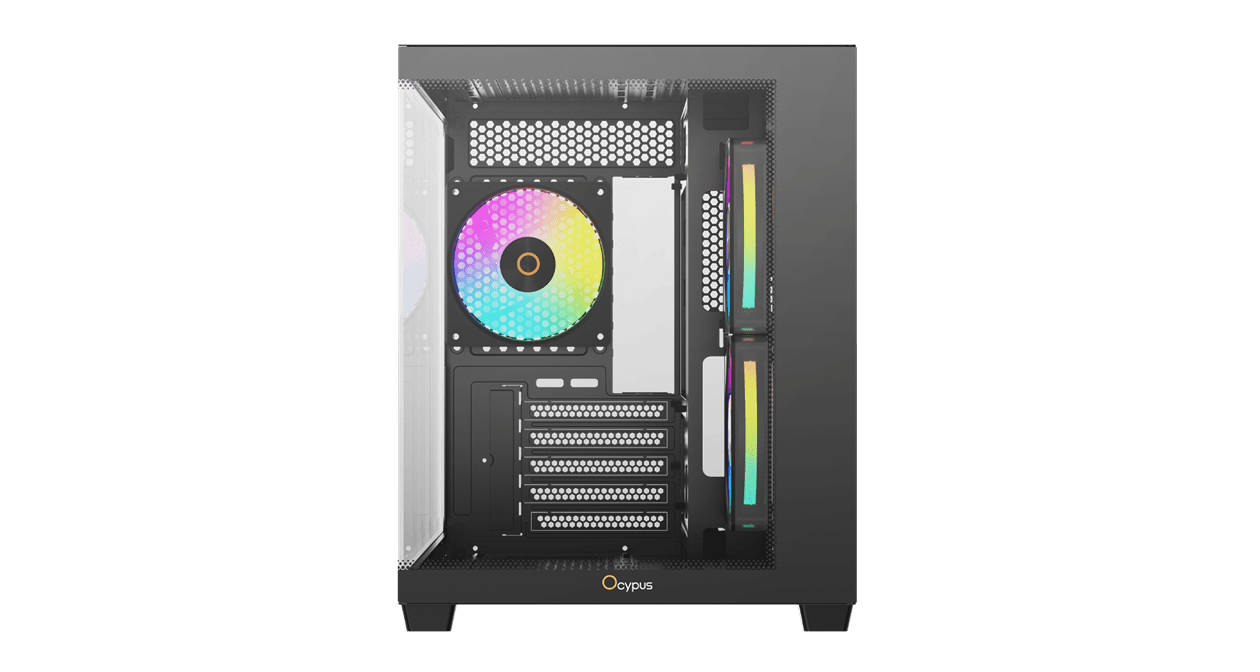 Корпус Ocypus Gamma C54 BK ARGB mATX/ITX 3xUSB Черный Gamma-C54-BKD300XX-GL