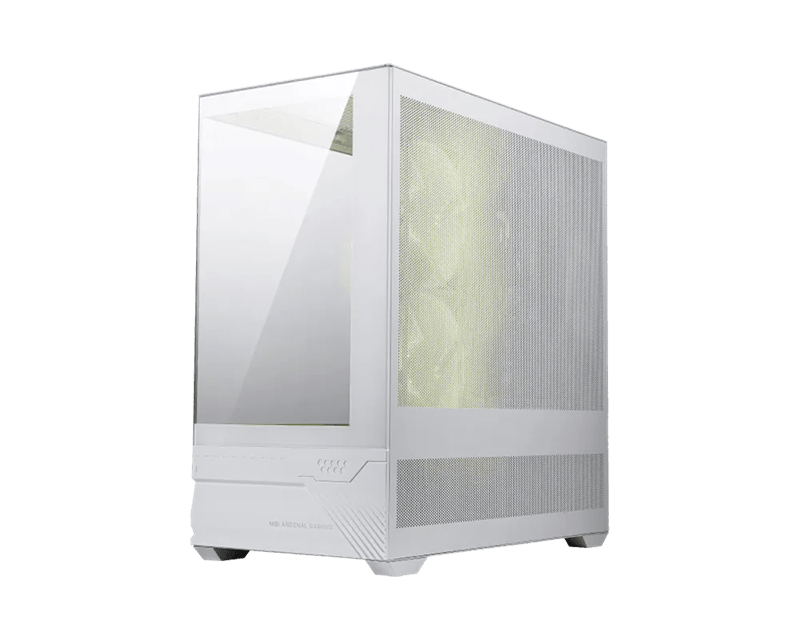 Компьютерный корпус MSI MAG PANO M110R WHITE mATX/Mini-ITX, 1xUSB-A, 1xType-C, 1xAudio, 1xMic, mATX