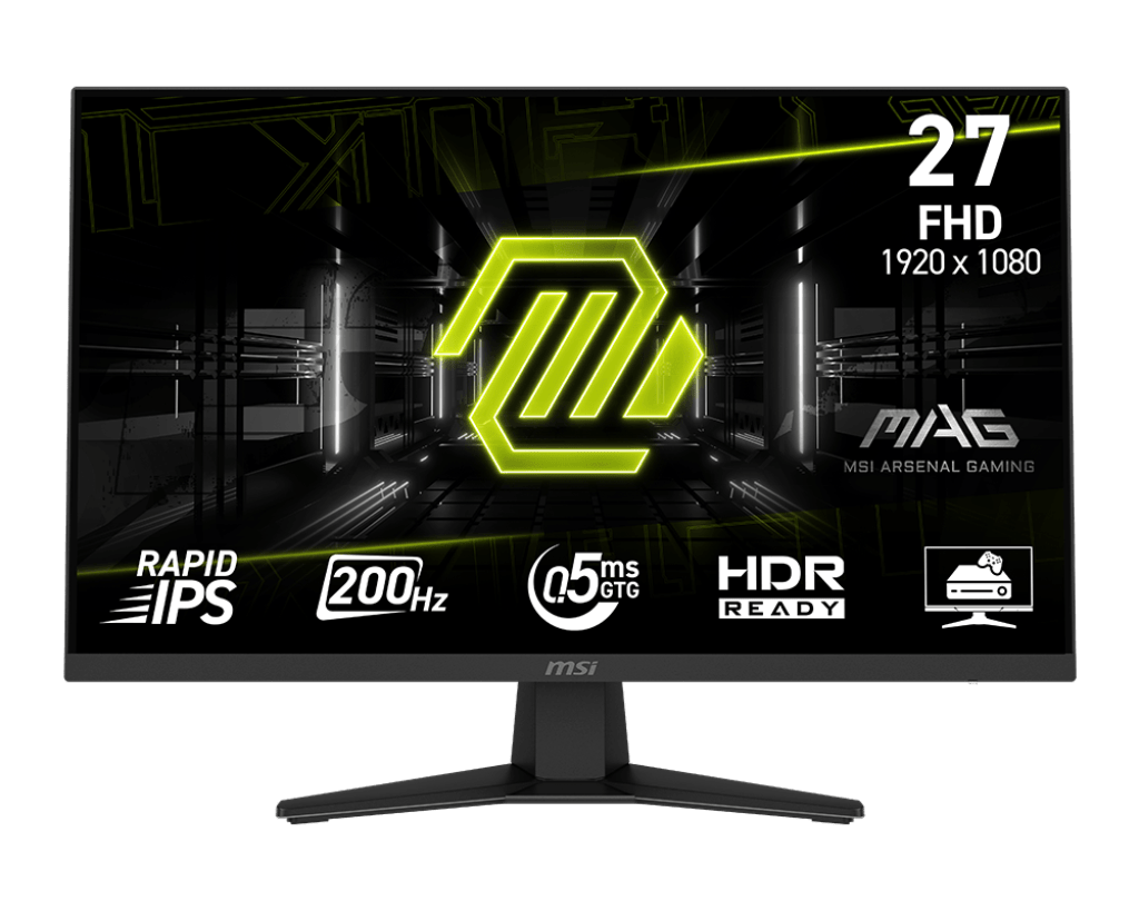 Монитор 27" MSI MAG 274F IPS 1920x1080 200Hz 0,5ms 300cd/m 1000:1 HDR DP HDMI Черный