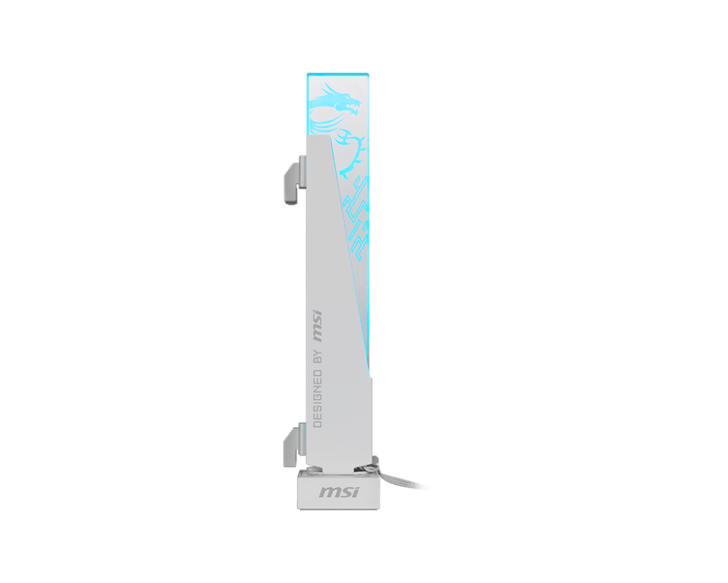 Вертикальный ARGB держатель Видеокарты MSI MPG ARGB GRAPHICS CARD STAND 3-pin ARGB White