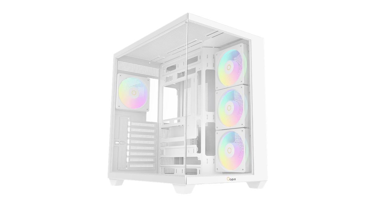 Корпус Ocypus Gamma C74 WH ARGB ATX/mATX/mini-ITX 2xUSB3.0 1xType-C Белый Gamma-C74-WHD400XX-GL