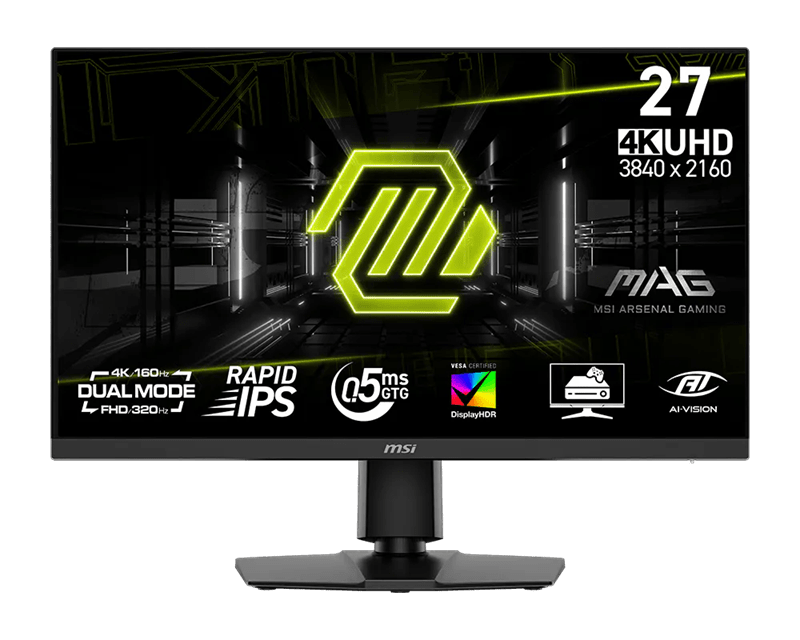 Монитор 27" MSI MAG 272URDF E16 Rapid IPS 3840x2160 160/320Hz 0.5ms 400cd/m2 1000:1 2xHDMI 1xDP HAS