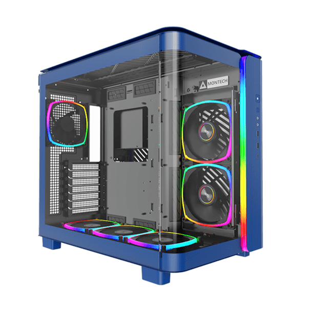 Корпус Montech KING 95 PRO (Prussian blue) ATX/Micro-ATX/Mini-ITX 2xUSB3.0 1xType-C 1xAudio Синий