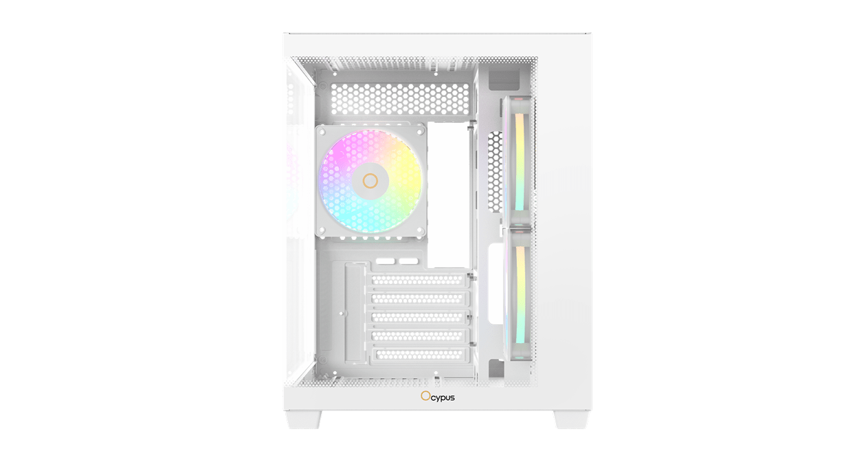 Корпус Ocypus Gamma C54 WH ARGB mATX/ITX 3xUSB Белый Gamma-C54-WHD300XX-GL