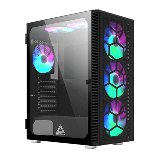 Корпус Montech X3 GLASS (B) ATX/Micro-ATX/Mini-ITX 1xUSB3.0 2xUSB2.0 1xAudio 1xMic Черный
