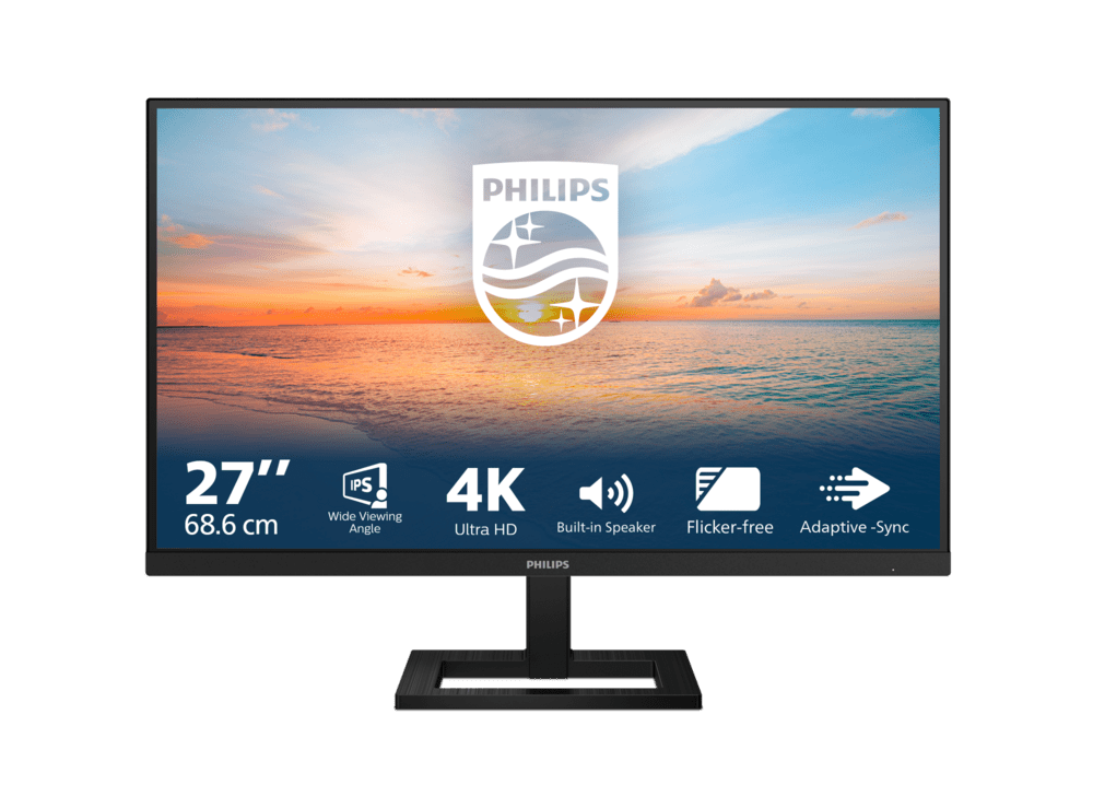 Монитор 27" PHILIPS 27E1N1800AE/01 IPS 3840x2160 60Hz 4мс 350кд/м 1000:1 HDR10 2xHDMI DP Черный