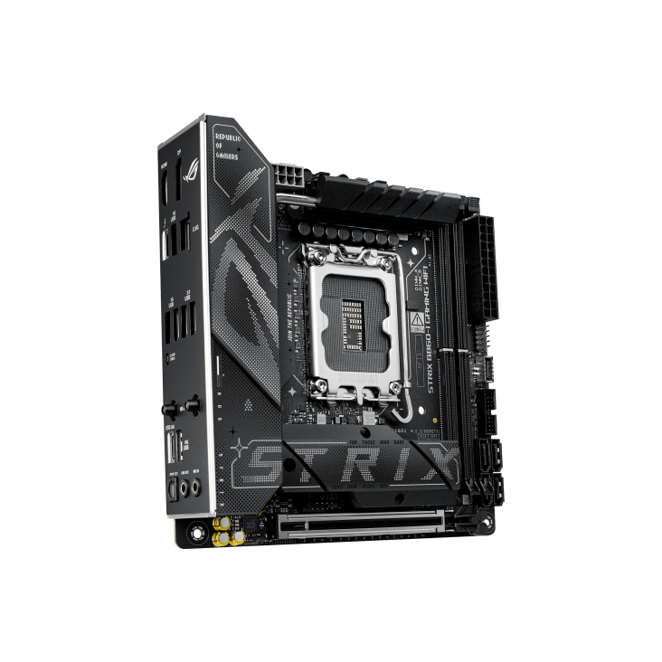 Материнская плата ASUS ROG STRIX B860-I GAMING WIFI, LGA1851 B860 2xDDR5 SATA M.2 HDMI DP USB-C mITX