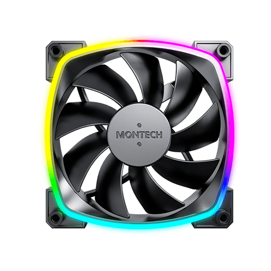 Вентилятор для корпуса Montech AX120 3 in 1 Pack (B) 3x(120x120x25mm)/800-1600RPM/59CFM/27db Черный