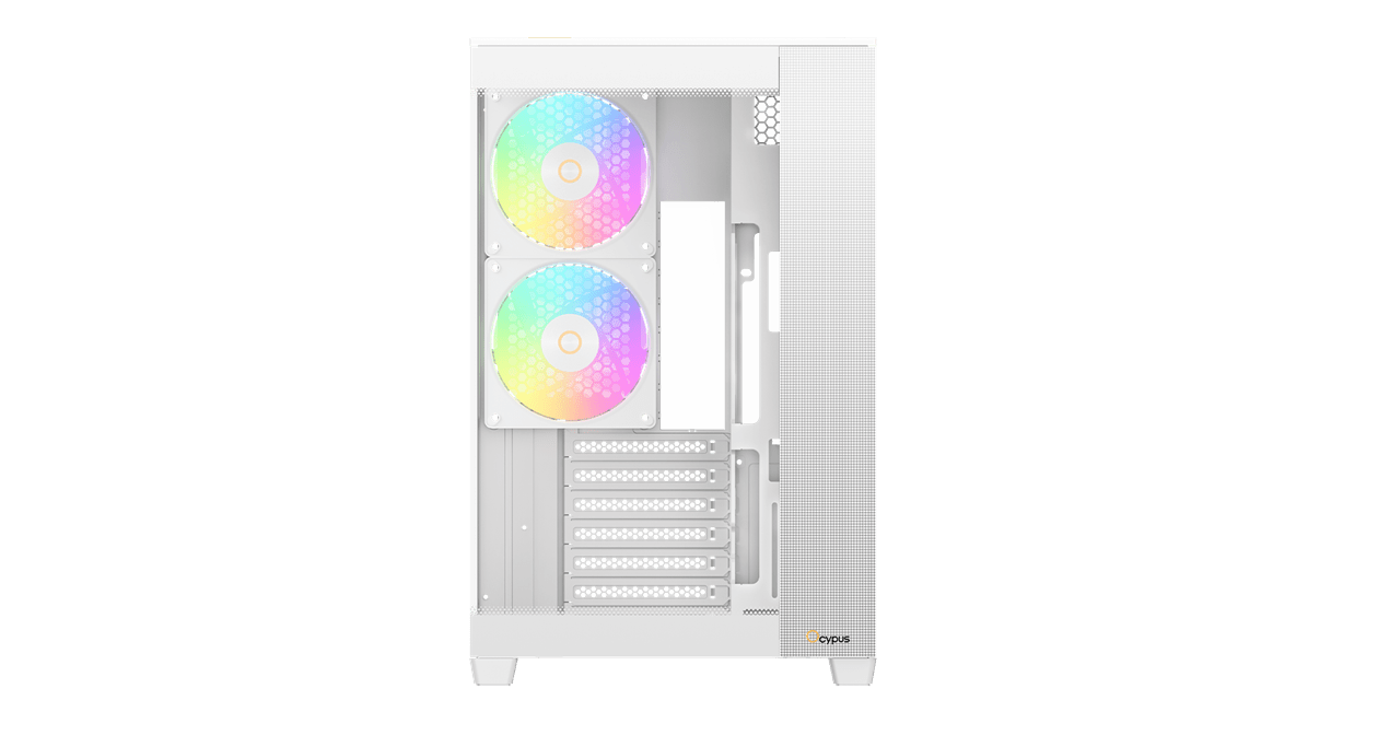 Корпус Ocypus Delta C74 WH ARGB ATX/MATX/ITX, USB3.0x2, Type C, Белый, Delta-C74-WHD200XX-GL