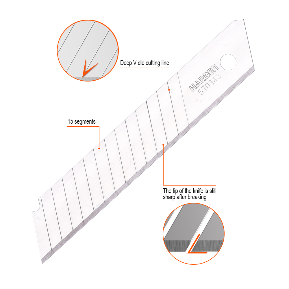 Лезвия запасные для монтажного ножа 18x100мм уп.10шт. Арт. 570343