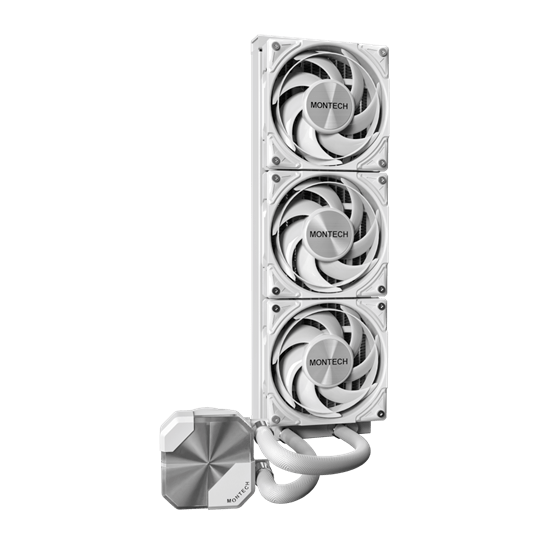 Водяное охлаждение для CPU Montech HyperFlow Silent 360 (W) TDP 350W 3x120 115x-1851/AM3-AM5 White
