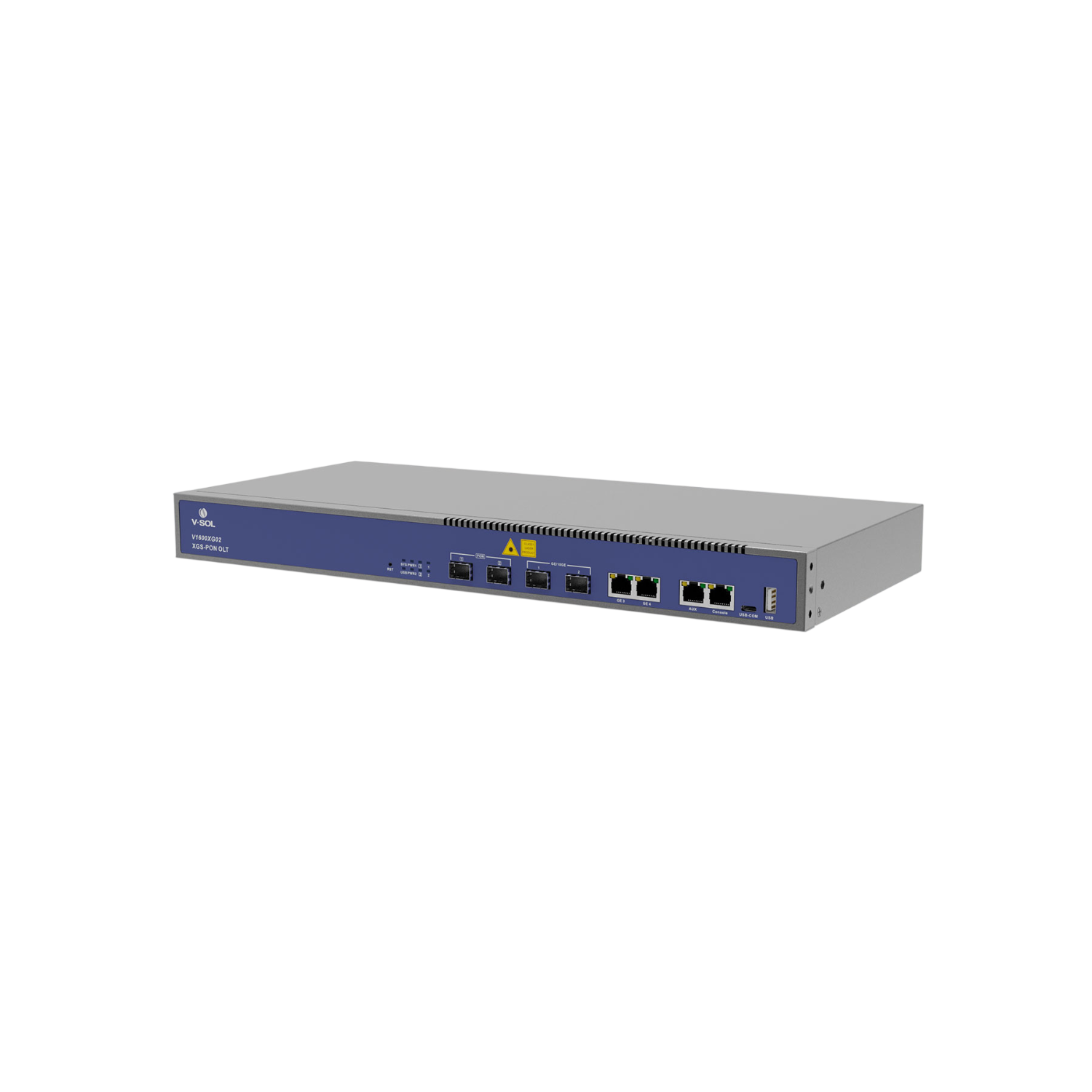 V-SOL V1600XG02 — 2-портовый GPON / XG-PON / XGS-PON OLT (1U, 19", 2× 10G SFP+, 2× GbE)