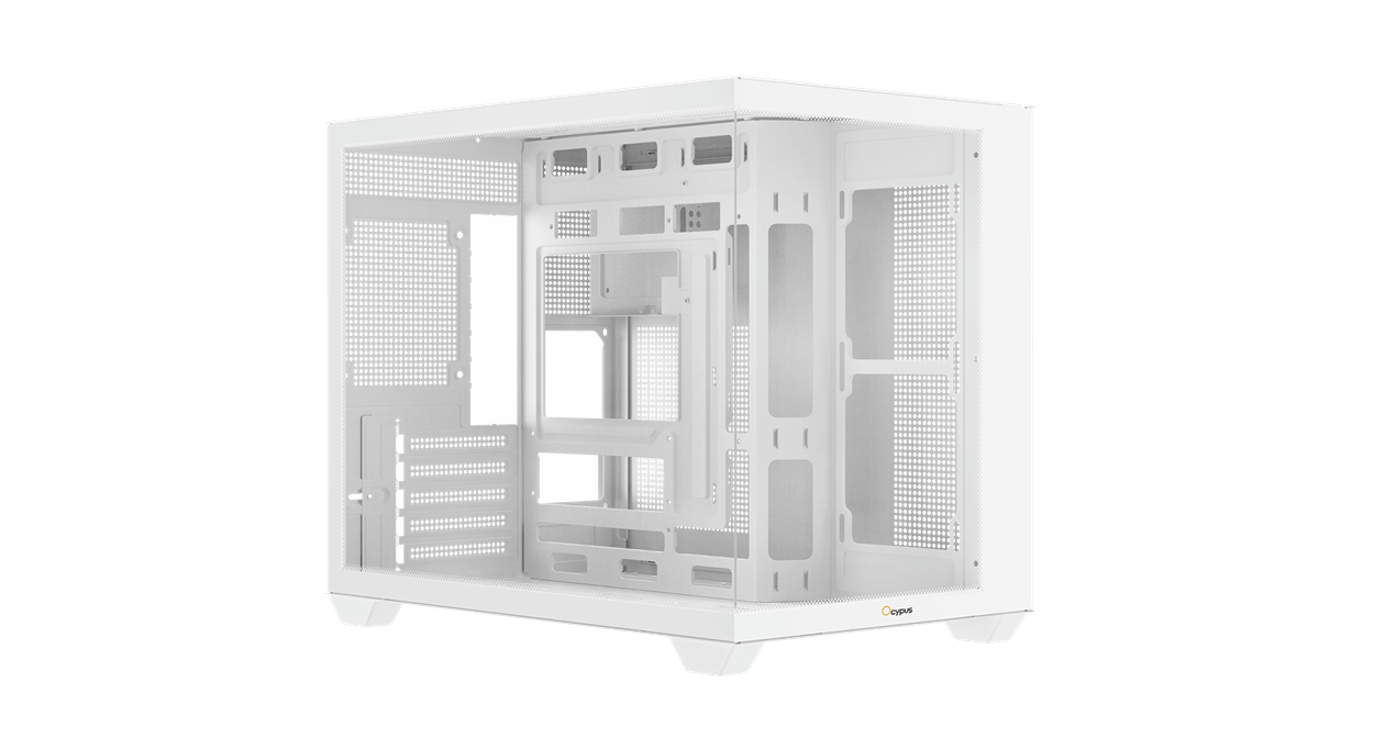 Корпус Ocypus Gamma C54 WH mATX/mini-ITX 2xUSB3.0 1xType-C 1xAudio Белый Gamma-C54-WHD000XX-GL