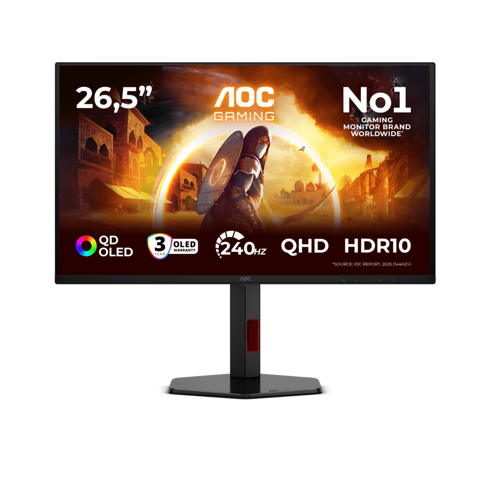 Монитор Игровой 27" AOC Q27G4ZDR QD-OLED 2560x1440 240Hz 0.03ms 400cd/m2 1,5M:1 2xHDMI 1xDP Черный