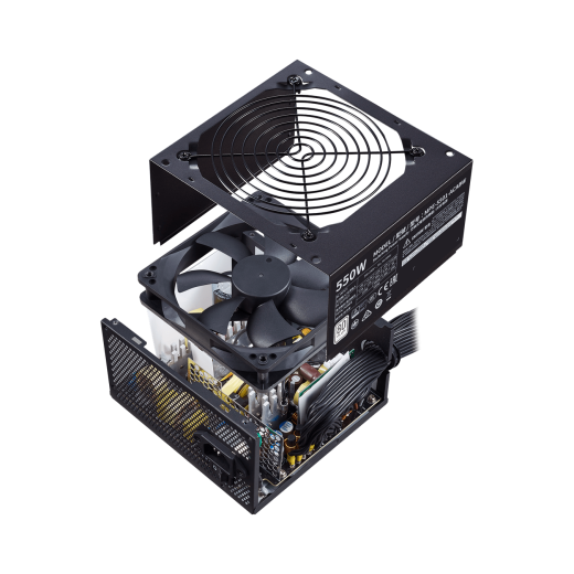 Блок питания CoolerMaster  550W, MWE 550 White 230V - V2, Non Modular, КПД 85%, MPE-5501-ACABW-EU