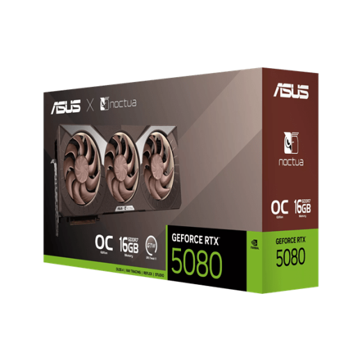Видеокарта ASUS GeForce RTX5080 16GB GDDR7 Noctua OC Edition 256bit 2xHDMI 3xDP RTX5080-O16G-NOCTUA