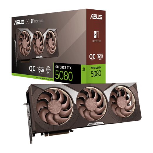 Видеокарта ASUS GeForce RTX5080 16GB GDDR7 Noctua OC Edition 256bit 2xHDMI 3xDP RTX5080-O16G-NOCTUA