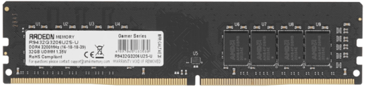 Оперативная память 32GB DDR4 3200MHz AMD Radeon R9 Gamer Series R9432G3206U2S-U