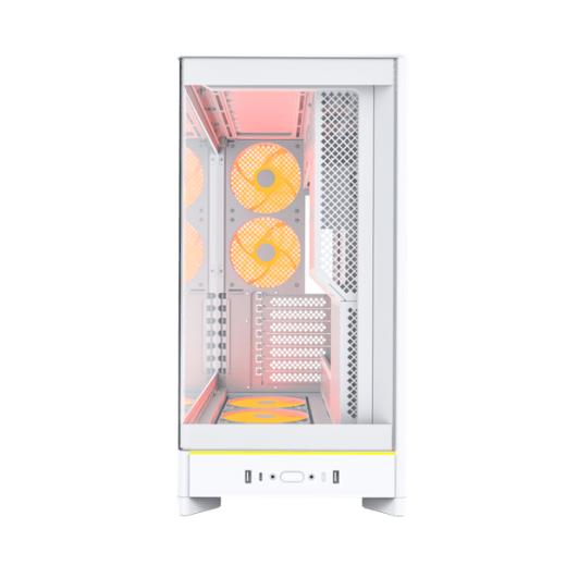Корпус Montech HS02 PRO (W) ATX/Micro-ATX/Mini-ITX (Back-Connected MB) 2xUSB 1xType-C 1xAudio Белый