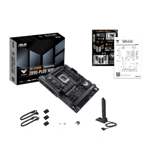 Материнская плата ASUS TUF GAMING Z890-PLUS WIF, LGA1851 Z890 4xDDR5 4xSATA3 4xM.2 HDMI DP USB-C ATX
