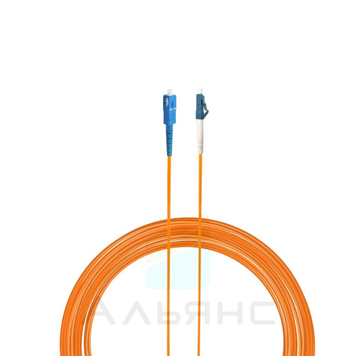 Патчкорд LC/UPC-SC/UPC   2мм MM 62,5/125 OM1 Simplex - 1 м