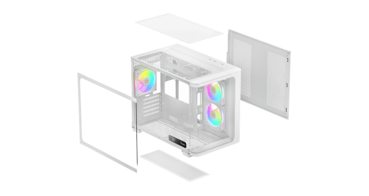 Корпус Ocypus Iota C50 WH Curve ARGB Digital mATX/ITX 2xUSB Type-C Белый Iota-C50-WHD300CD-GL