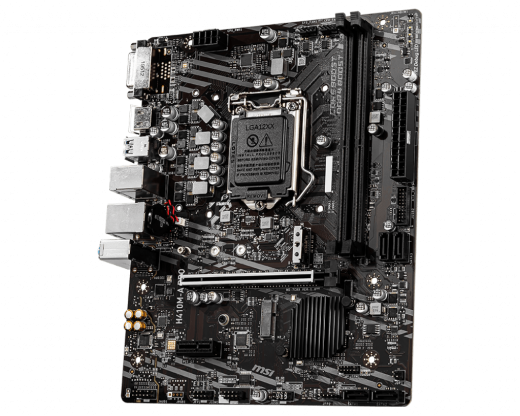 Материнская плата MSI H410M-A PRO LGA1200 iH410 2xDDR4 4xSATA3 2xM.2 DVI HDMI mATX