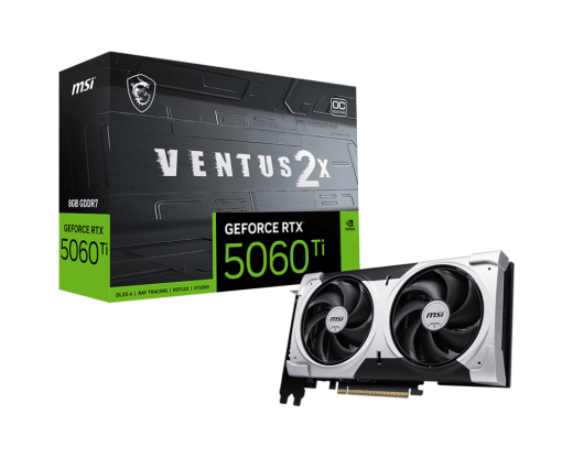 Видеокарта MSI GeForce RTX 5060 Ti 16G VENTUS 2X PLUS, 16Gb GDDR7 128-bit 1xHDMI 3xDP G506T-16V2P