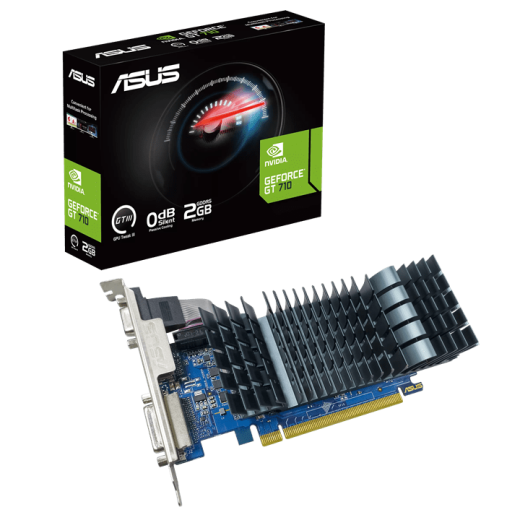 Видеокарта ASUS GeForce GT710 2Gb 32bit GDDR5 D-Sub DVI HDMI PCI Express 2.0 GT710-SL-2GD5-BRK-EVO