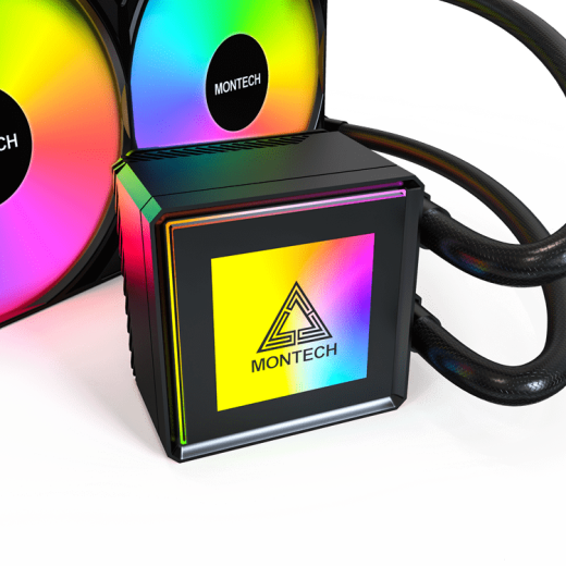 Водяное охлаждение для CPU Montech PureFlow ARGB 360 (B) TDP 320W 3x120 115x-1851/AM4/AM5 Black