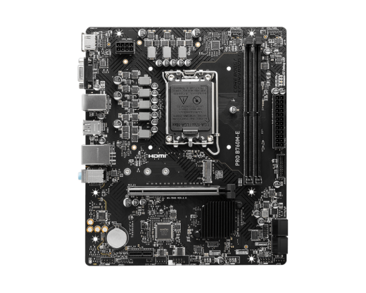 Материнская плата MSI PRO B760M-E LGA1700 2xDDR5 4xSATA3 M.2 VGA HDMI mATX