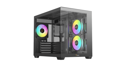 Корпус Ocypus Gamma C54 BK ARGB mATX/ITX 3xUSB Черный Gamma-C54-BKD300XX-GL
