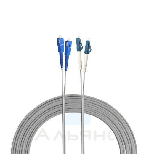 Патчкорд LC/UPC-SC/UPC   2мм MM 62,5/125 OM1 Duplex - 1 м
