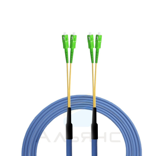 Оптический патчкорд FC/UPC - SC/APC SM (9/125) белый 3 мм- 3 м simplex