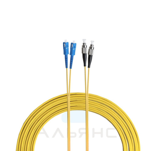 Патчкорд FC/UPC-SC/UPC  2мм SM 9/125 Duplex - 1 м