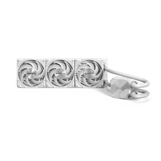 Водяное охлаждение для CPU Montech HyperFlow Silent 360 (W) TDP 350W 3x120 115x-1851/AM3-AM5 White