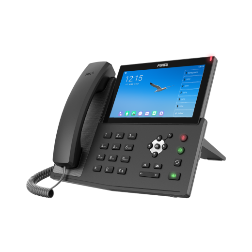 Fanvil X7A IP-видеотелефон, 20 SIP-линии, 7" LCD сенсорный экран, HD звук, 720P HD, 112 DSS, EHS, WiFi, BT, 2*1000 Base-T, PoE, Android