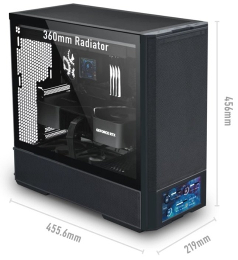Корпус Lian Li Lancool 207 Digital Black ATX/m-ATX/m-ITX 2х140 ARGB 2х140 PWM G99.LAN207DX.00 Black