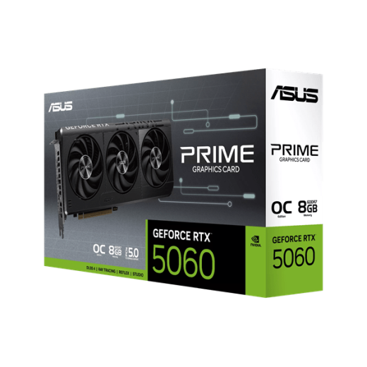 Видеокарта ASUS GeForce RTX5060 8Gb, PRIME OC Edition, GDDR7 128-bit 1xHDMI 3xDP PRIME-RTX5060-O8G