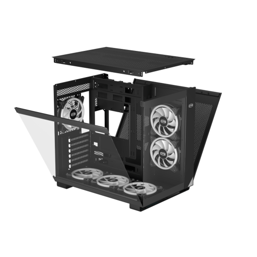 Корпус PCCooler C3T500 ARGB BK ATX/MATX/ITX USB3.1 Gen 2 Type-C USB3.0 USB2.0 Black